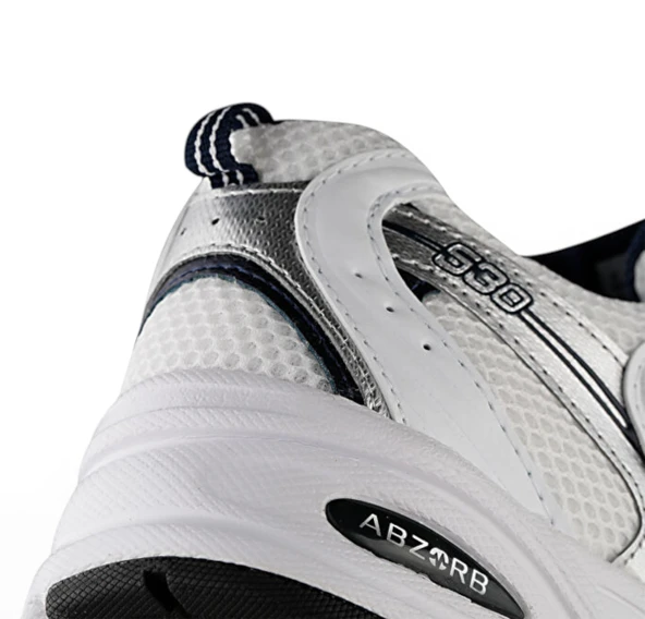 New Balance 530 White Silver Navy - Resim 8