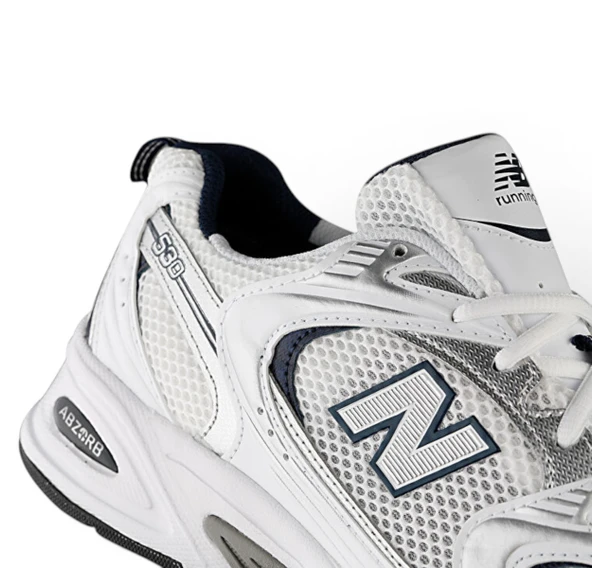 New Balance 530 White Silver Navy - Resim 9
