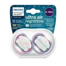 Avent Ultra Air Night Karanlıkta Parlar Gece Emziği 6-18 Ay Kız Scf376/14 ürün görseli 1