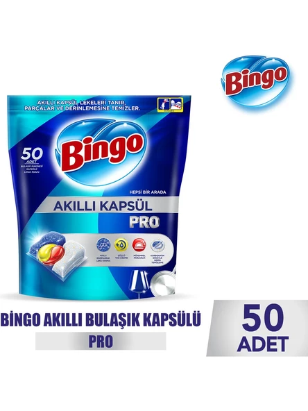 Bingo Akıllı Kapsül Pro Bulaşık Makinesi Deterjanı 50x3 150 Tablet ürün görseli 1