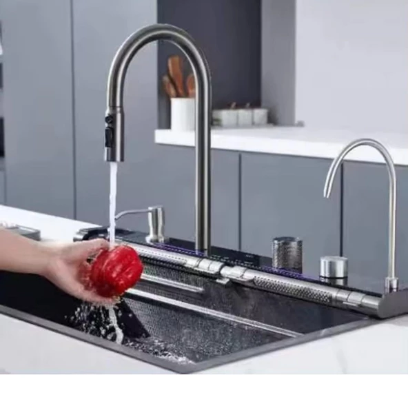 Fleko Lıght Akıllı Şelale Teknolojik Eviye Seti - Resim 3