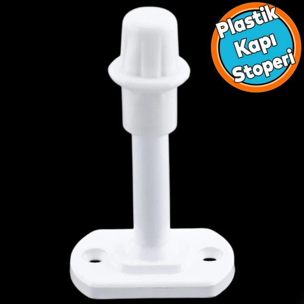 Beyaz Renk Plastik Kapı Pencere Tamponu 8 CM Vidalı Duvar Boya Koruyucu Ses Önleyici Silikon Stoper ürün görseli 1