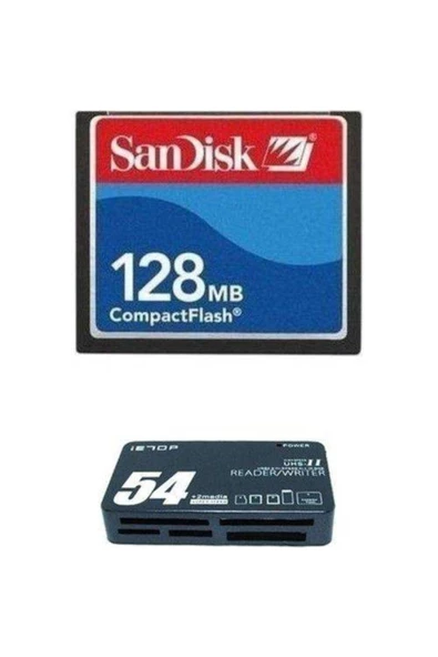 Sandisk 128Mb Compact Flash Hafıza Kartı Usb 2.0 Cf Kart Okuyucu ürün görseli 1