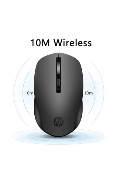 HP  S1000 Plus Kablosuz Sessiz Mouse Siyah - Resim 4