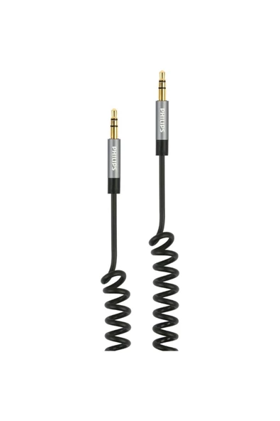 Philips  Aux Spiral Kablo Siyah - Resim 2
