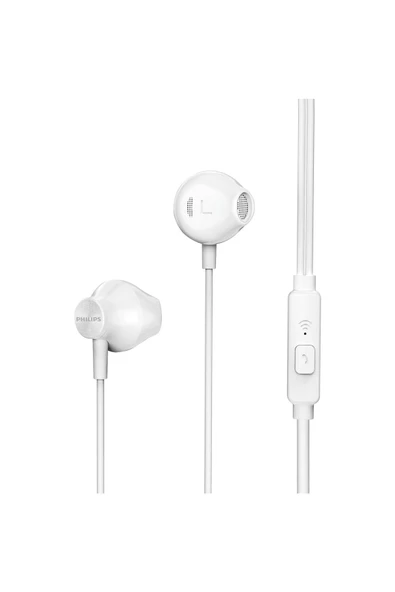 Philips  TAUE101WT Kablolu Kulak İçi Mikrofonlu Kulaklık (3,5mm jack) (Ramwhite Türkiye Garantili) Beyaz ürün görseli 1
