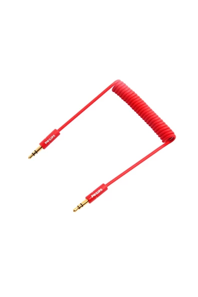 Philips  Swr2102/93 3.5 Mm Jack Spiral Aux Ses Kablosu - 1 mt ürün görseli 1