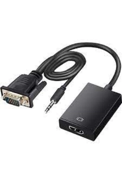 evotech  Vga To Hdmi Kablo Dönüştürücü Converter Görüntü Ve Ses Çevirici Adaptör Tv Televizyon Konnektör ürün görseli 1