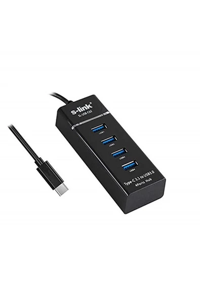 S-LINK  Sl-usb-c63 Usb3.1 Type C To 4port 3.0 Çevirici Hub Kategori: Usb-sd Çevirici Modül ürün görseli 1