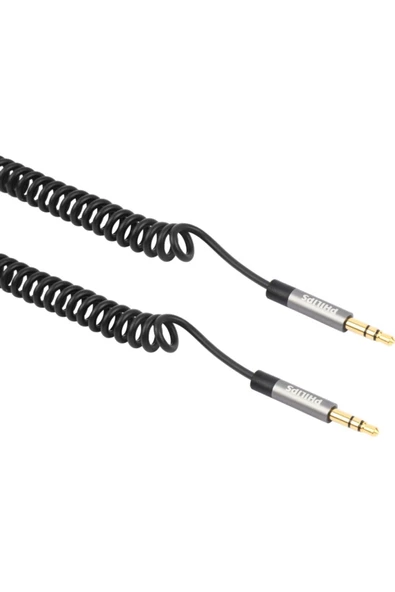 Philips  Aux Spiral Kablo Siyah - Resim 3