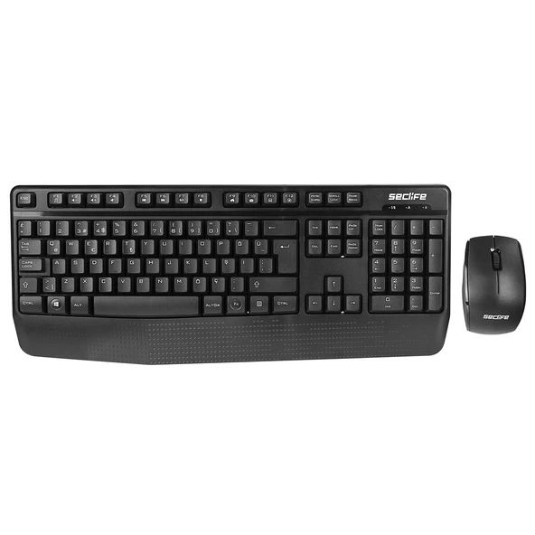 Seclife SKM-335 Siyah Kablosuz Q Klavye + Mouse Set ürün görseli 1