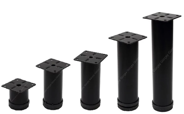 Gürçay Mobilya Dolap Koltuk Ayağı Siyah Çap 42mm Çeşitli Ölçüler ürün görseli 1