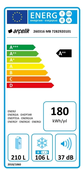 Arçelik 260316 MB No Frost Buzdolabı - Resim 4