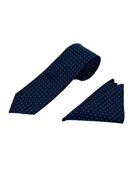 Brianze Desenli 3'lü Kravat Ve Mendil Set - Resim 4