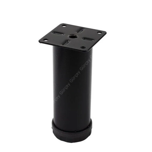 Metal Mobilya Ayağı Siyah Çap 42mm - 12cm (4 Adet) ürün görseli 1