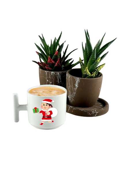 DeepCraft Best Quality 'Noel Anne' T Kulplu Kupa Yılbaşı,Sevgililer Günü, Hediyelik Kupa 185ML ürün görseli 1