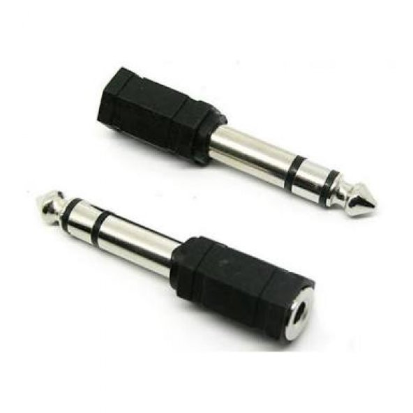 Jak Dönüştürücü 3.5mm Giriş-6.3mm Çıkış 2 Adet ürün görseli 1