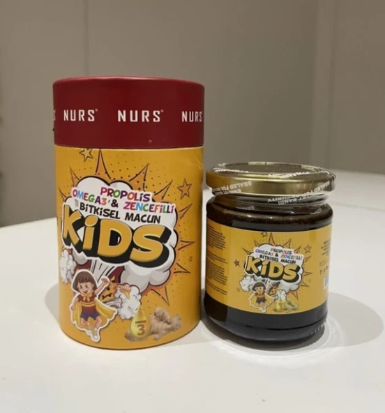 Nurs Kids Macun Çocuklar Için Özel Propolis, Omega 3 & Zencefilli Macun ürün görseli 1