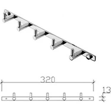 Tema Prima Set 5'li Askılık 74305 - Resim 3