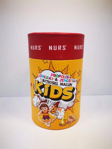 Nurs Kids Macun Çocuklar Için Özel Propolis, Omega 3 & Zencefilli Macun ürün görseli 1
