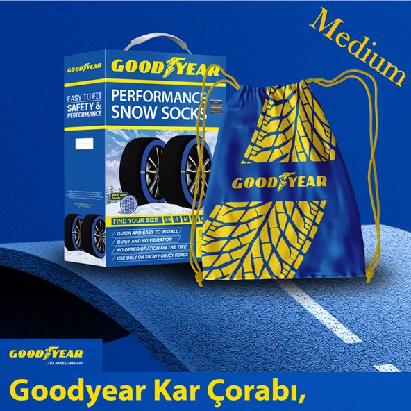 Goodyear Kar Çorabı Medium A+ Kalite Yüksek Performans ürün görseli 1