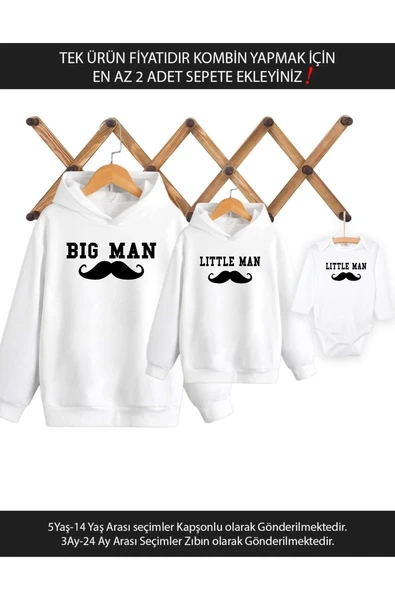 Baba Oğul Big Man Little Man(TEK ÜRÜN FİYATIDIR KOMBİN YAPMAK İÇİN EN AZ 2 ADET SEPETE EKLEYİNİZ) ürün görseli 1