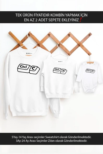 Baba Oğul Kız Ctrl-C Ctrl-V(TEK ÜRÜN FİYATIDIR KOMBİN YAPMAK İÇİN EN AZ 2 ADET SEPETE EKLEYİNİZ) ürün görseli 1
