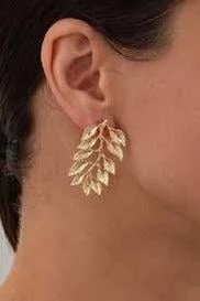 Kadın Özel Tasarım Yaprak Model Küpe ZYN4 ürün görseli 1
