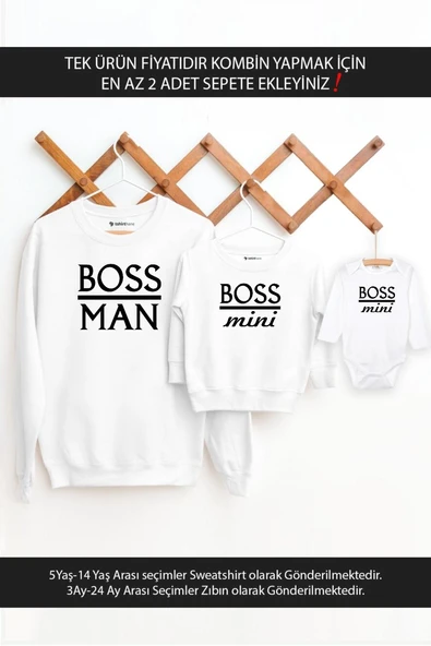 Boss Man Boss Mini Baba Oğul Kız(TEK ÜRÜN FİYATIDIR KOMBİN YAPMAK İÇİN EN AZ 2 ADET SEPETE EKLEYİNİZ ürün görseli 1