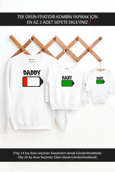 Baba Oğul Kız Daddy Baby(TEK ÜRÜN FİYATIDIR KOMBİN YAPMAK İÇİN EN AZ 2 ADET SEPETE EKLEYİNİZ) ürün görseli 1