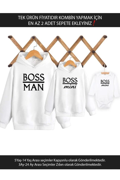 Baba Oğul Kız Boss Man Boss Mini(TEK ÜRÜN FİYATIDIR KOMBİN YAPMAK İÇİN EN AZ 2 ADET SEPETE EKLEYİNİZ ürün görseli 1