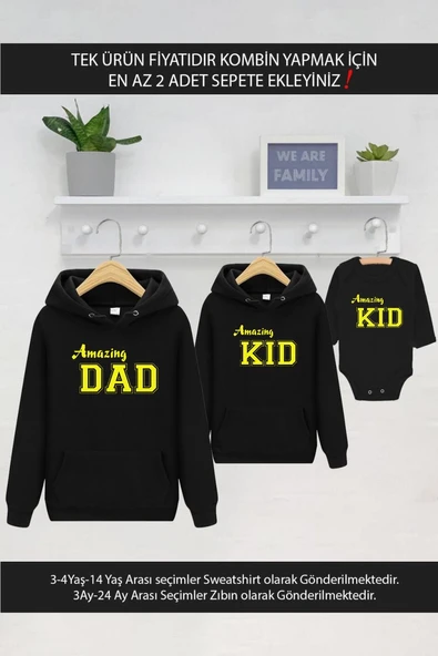 Amazing Dad Kid Baba Oğul Kız (TEK ÜRÜN FİYATIDIR KOMBİN YAPMAK İÇİN EN AZ 2 ADET SEPETE EKLEYİN) ürün görseli 1