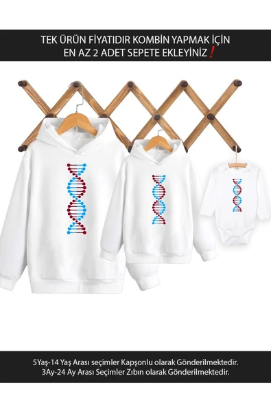 Bordo Mavi DNA Baba Oğul Kız (TEK ÜRÜN FİYATIDIR KOMBİN YAPMAK İÇİN EN AZ 2 ADET SEPETE EKLEYİNİZ) ürün görseli 1