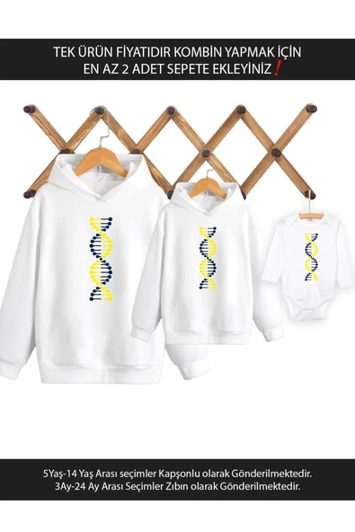 Sarı Lacivert DNA Baba Oğul Kız TEK ÜRÜN FİYATIDIR KOMBİN YAPMAK İÇİN EN AZ 2 ADET SEPETE EKLEYİNİZ ürün görseli 1