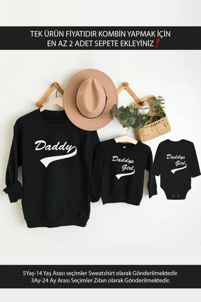 Daddy Girl Baba Kız (TEK ÜRÜN FİYATIDIR KOMBİN YAPMAK İÇİN EN AZ 2 ADET SEPETE EKLEYİNİZ) ürün görseli 1