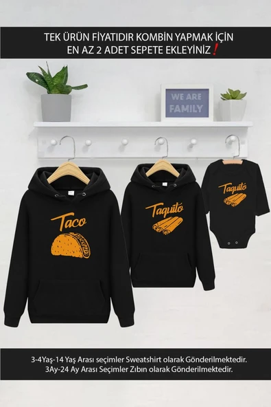 Taco Taquito Baba Oğul Kız (TEK ÜRÜN FİYATIDIR KOMBİN YAPMAK İÇİN EN AZ 2 ADET SEPETE EKLEYİNİZ) ürün görseli 1