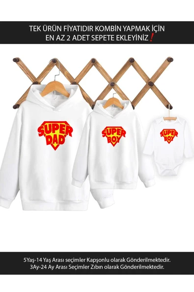 Super Dad Boy Baba Oğul Kız (TEK ÜRÜN FİYATIDIR KOMBİN YAPMAK İÇİN EN AZ 2 ADET SEPETE EKLEYİNİZ) ürün görseli 1