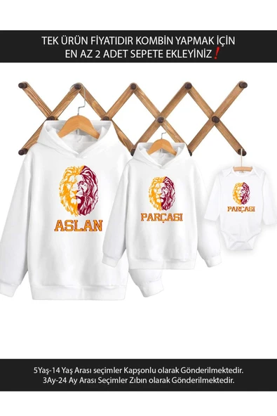 Sarı Kırmızı Aslan Parçası Baba Oğul Kız TEK ÜRÜN FİYATIDIR KOMBİN YAPMAK İÇİN EN AZ 2ADET SEPETE EK ürün görseli 1