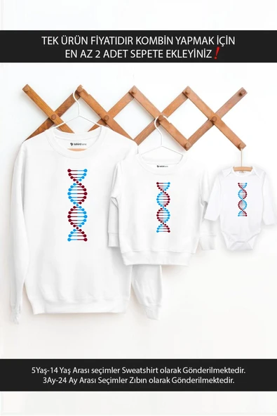 Bordo Mavi DNA Baba Oğul Kız (TEK ÜRÜN FİYATIDIR KOMBİN YAPMAK İÇİN EN AZ 2 ADET SEPETE EKLEYİNİZ) ürün görseli 1