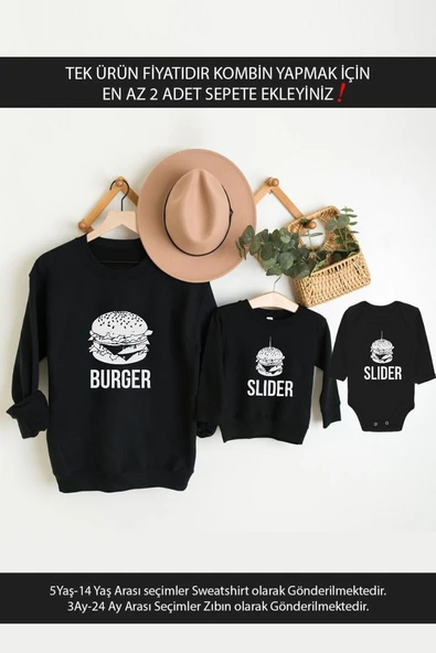 Burger Slider Baba Oğul Kız (TEK ÜRÜN FİYATIDIR KOMBİN YAPMAK İÇİN EN AZ 2 ADET SEPETE EKLEYİNİZ) ürün görseli 1