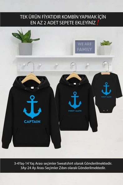 Baba Oğul Kız Captain First Mate(TEK ÜRÜN FİYATIDIR KOMBİN YAPMAK İÇİN EN AZ 2 ADET SEPETE EKLEYİNİZ ürün görseli 1