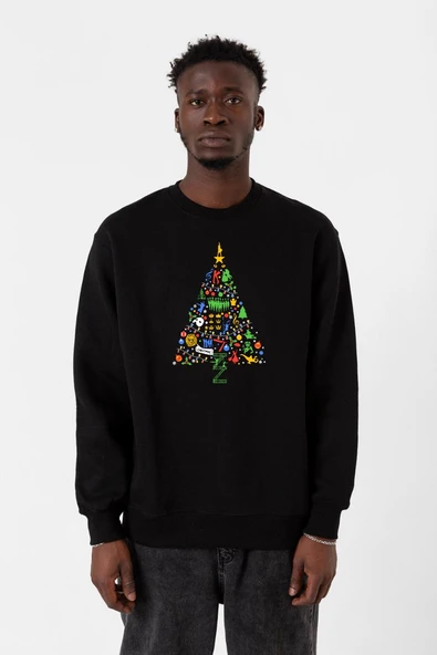 Broadway Christmas Siyah Erkek 2ip Sweatshirt ürün görseli 1