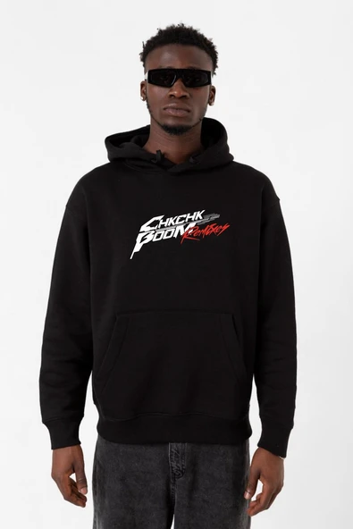 Stray Kids Chk Chk Boom Siyah Erkek 3ip Kapşonlu Sweatshirt ürün görseli 1