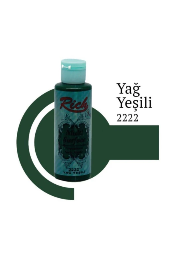 Rich Multi Surface Akrilik Boya 120 cc - 2222 Yağ Yeşili ürün görseli 1
