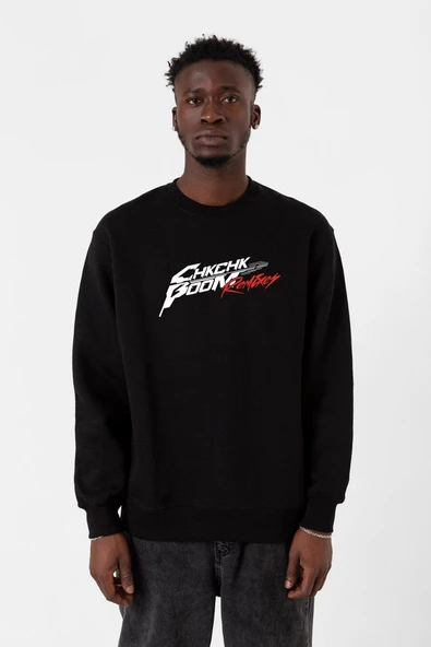 Stray Kids Chk Chk Boom Siyah Erkek 2ip Sweatshirt ürün görseli 1