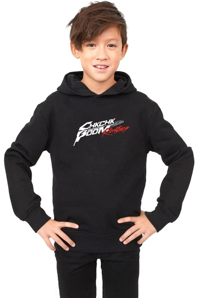 Stray Kids Chk Chk Boom Siyah Çocuk 3ip Kapşonlu ürün görseli 1