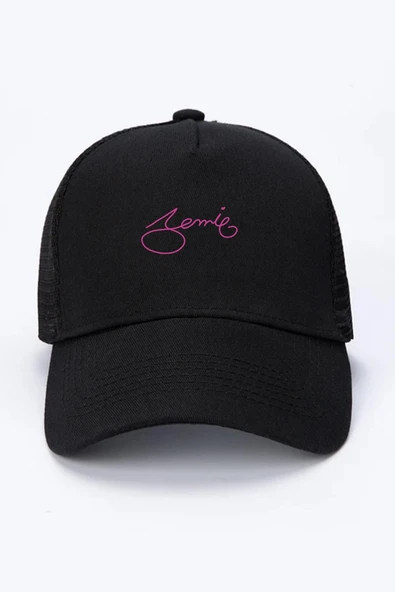Blackpink Jennie Signature Siyah Fileli Şapka ürün görseli 1