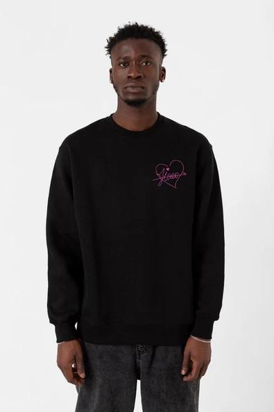 Blackpink Jisoo Signature Siyah Erkek 2ip Sweatshirt ürün görseli 1