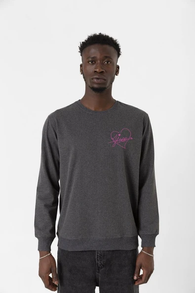 Blackpink Jisoo Signature Füme Erkek 2ip Sweatshirt ürün görseli 1