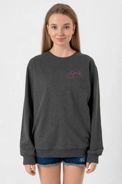 Blackpink Jennie Signature Füme Kadın 2ip Sweatshirt ürün görseli 1
